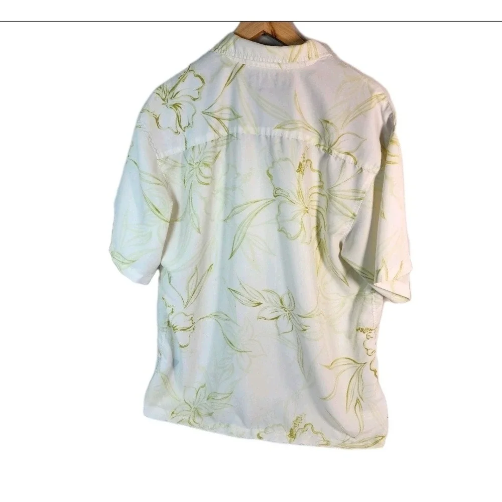 Quiksilver Hawaiian Boardriding Mens Large L‎ Short Sleeve Button Up Shirt Aloha